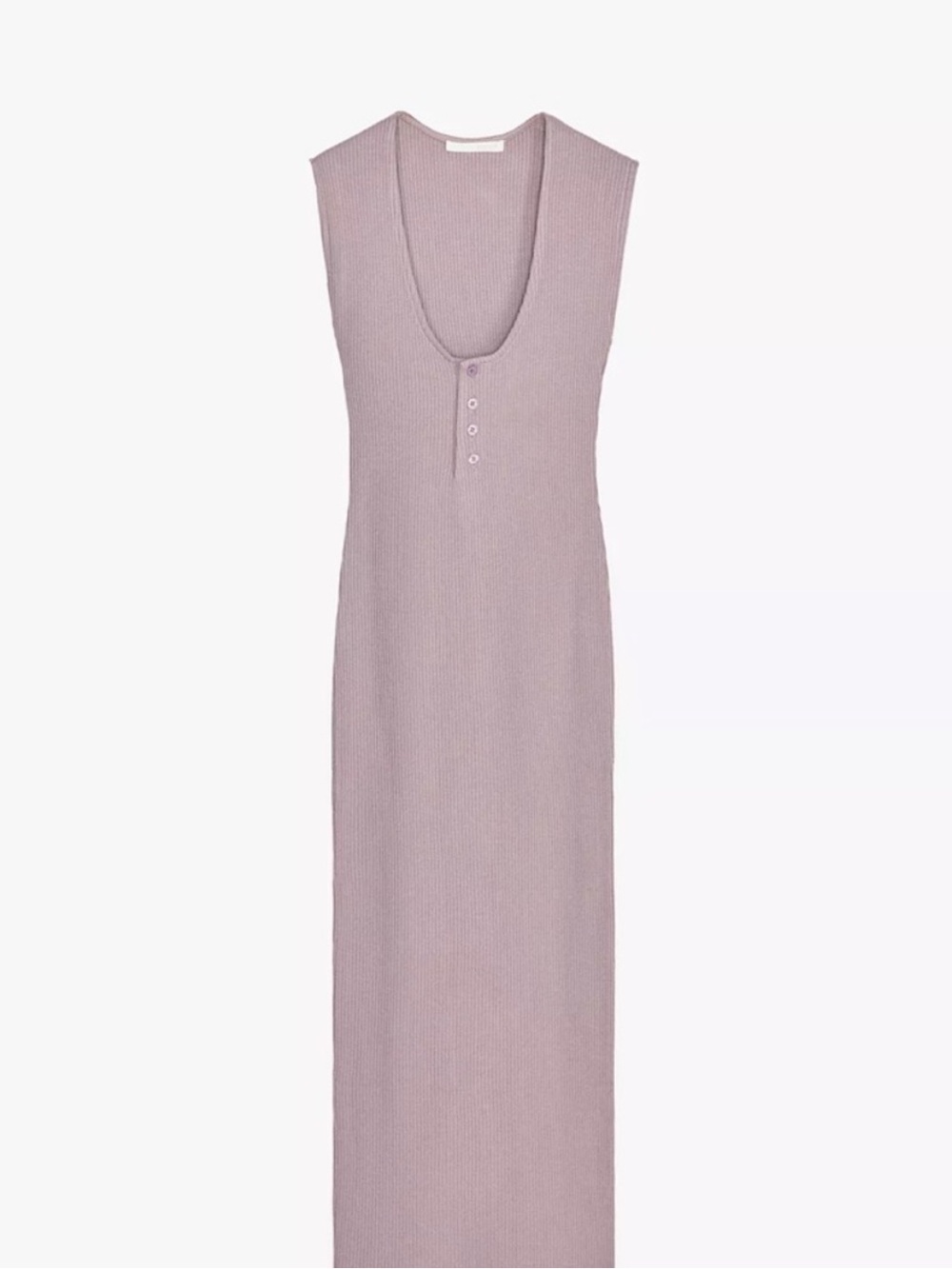 Zara Lilac Sleeveless Ribbed Midi Dress